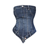 Sleeveless Denim Top